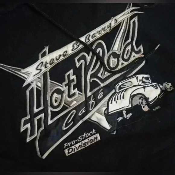VINTAGE STYLE STEVE & BARRYS HOT ROD CAFE SWEATSHIRT - Picture 3 of 5